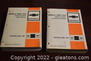 Chevrolet Models Thru 1975 Chassis and Body Parts & Illustration Catalogs 