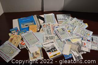 Lot of Super Decals & Other for Airplanes Models / A-7 Corsair Detail & Scale Book