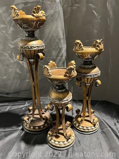 Set of 3 Beautiful Candle Holders