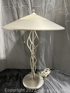 Elegant Satin Steel Table Lamp