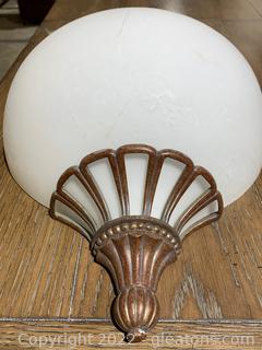 Bronze and Frosted Wall Sconce 