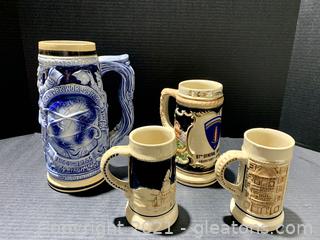 Collection of German and American Made Steins 