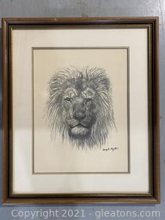 Lion Print by Meryle Payton 