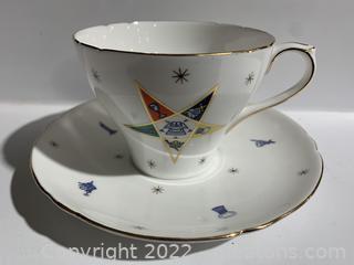 Eastern Star Shelley/England Cup + Saucer 