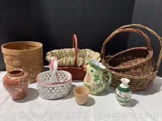 Home and Patio Basket and Vase Collection