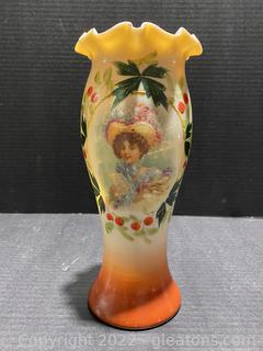 Antique Bristol Glass Vase 