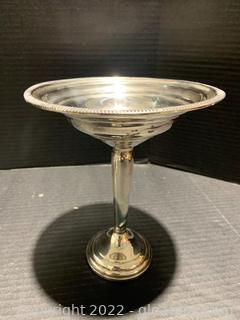 Weighted Sterling Compote Dish 