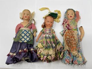 Antique Ceramic Dolls (Lot of 3) 
