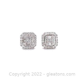 $3,150 Appraised Diamond 14K Earrings
