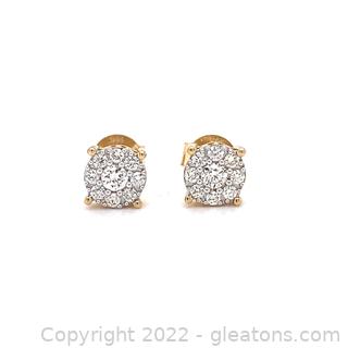 $1,260 Appraised Diamond 14K Earrings