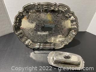 Leonard Silver Plated Tray from Italy and Home Decorators