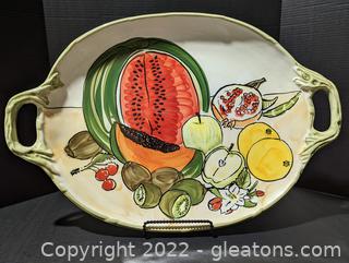 CWC Extra Large Ceramic Platter with Handles 