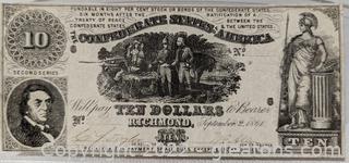 Type 30 1861 $10 Confederate States of America 