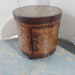 Nice Drum Style Accent Table 
