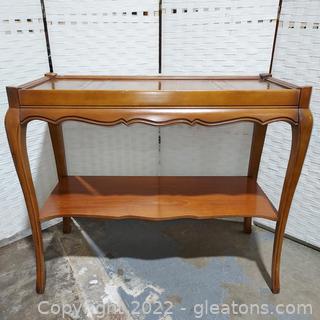 Beautiful Mid Century Leather Top Sofa/Foyer Table-Matches 3920 