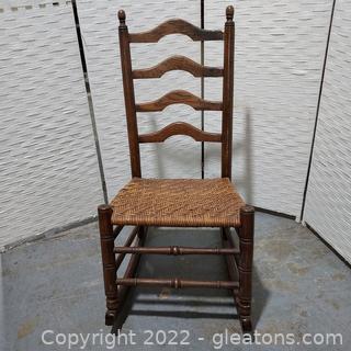 Lovely Ladder Back Rocking Chair with Cane Seat 