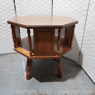 Mid Century Octagon End Table 