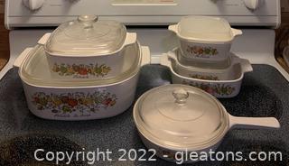 Eleven Piece Spice of Life Corningware Collection 