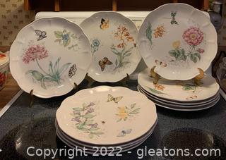 Eleven Lenox “Butterfly Meadow” Dinner Plates 