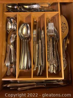 Assortment of Silverware Including Gibson Elite, Michaud, Wallace Oneida and Pfaltzgraff 