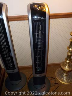 Lasko Wind Curve Platinum Tower Fan with Ionizer 