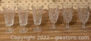 Six Godinger Blown Glass Drinking Glasses 