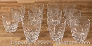 Eleven Cut Glass Drinking Cups