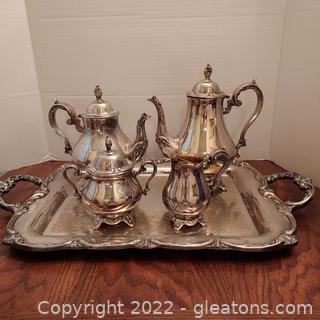 Gorgeous International Silver Co.Coffee and Tea Service (Tray Included) 