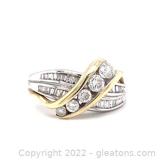 $4,300 Appraised 14K yellow gold and 14K white gold classic ring