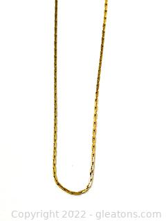 Nice Fancy Link 25” 14kt Yellow Gold Chain 