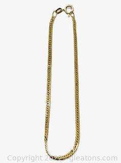 14kt Herringbone Chain Bracelet 