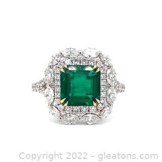 $3,500 Appraised 1 CT Tourmaline 18K Cocktail Ring Size 6 1/2