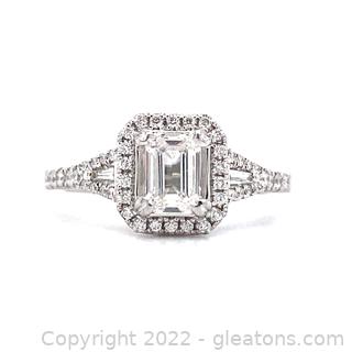 $2,500 Appraised 18K Diamond Engagement Ring Size 7