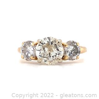 $5,500 Appraised 2 TCW Diamond 14K Engagement Ring Size 8