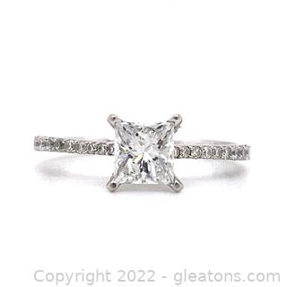 $1,800 Appraised 14K Diamond Solitaire Engagement Ring Size 6
