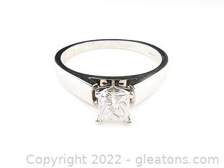 Gorgeous 14k White Gold ½ ct Princess Cut Engagement Ring