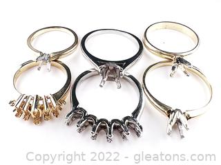 14kt Gold Ring Mounting Lot