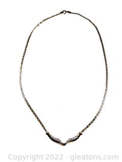 14kt Yellow Gold Stationary Diamond Necklace 