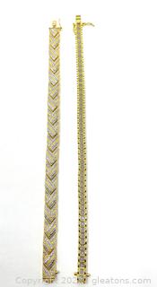 2 Costume Gold Tone Bracelets -New ! 