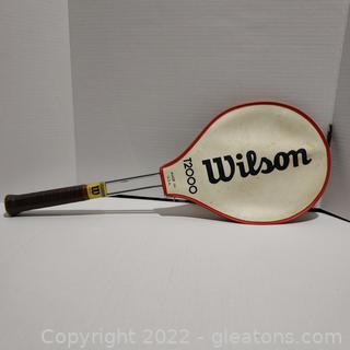 Wilson T2000 Chrome Tubular Steel Tennis Racquet with Cover 