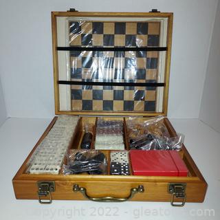 Pottery Barn Game Box- (Wooden Box) 
