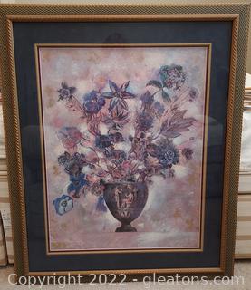 Framed Floral Art Print 
