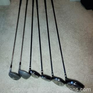 Mixed Set of Drivers and Fairway Woods