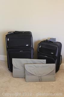  Hercules Luggage Bags Plus 2 Small Luggage Bags 