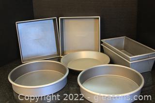 Calphalon Square Baking Pans, 4 Round Baking Pans (8 pans total) 