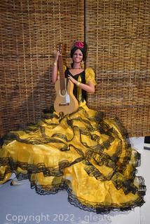 Spanish Flamenco Doll Dancer with Flamenco Guitar 