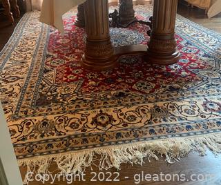 Beautiful Area Rug in Cream Red and Blue Colors 
