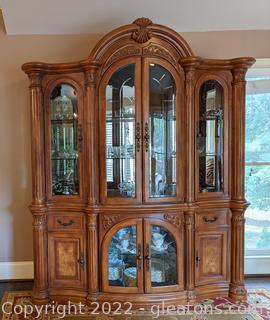 Aico Michael Amini Pecan Monte Carlo Collection China Cabinet (Contents not Included) 