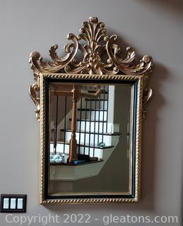 Gorgeous Beveled Glass Gilded Look Wall Mirror
