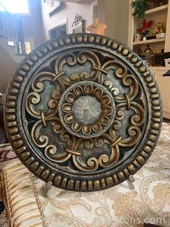 Large Heavy Medallion with Metal Holder